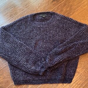 Sanctuary Textured Knit Sweater in Deep Purple